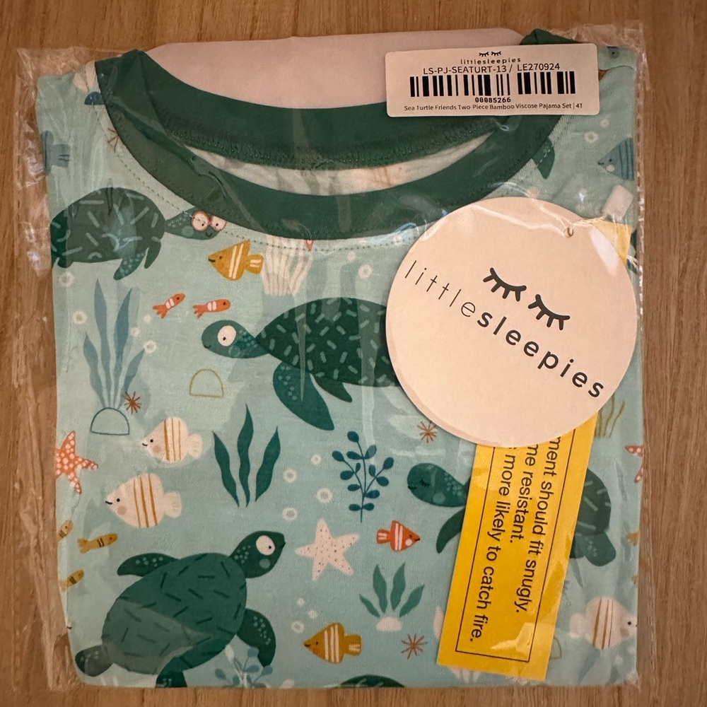 Little Sleepies Sea Turtle Friends 2 piece pajamas